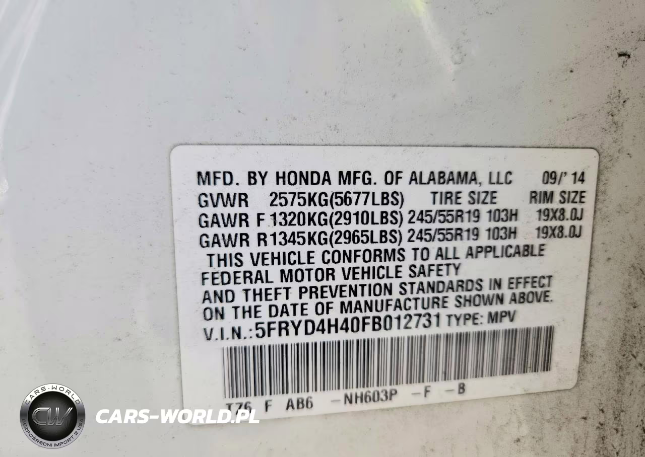 2015 Acura Mdx Technology VIN:5FRYD4H40FB012731 - 13