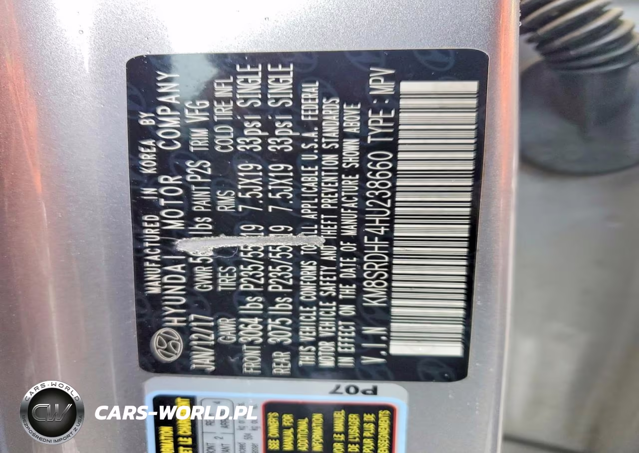2017 Hyundai Santa Fe Limited Ultimate VIN:KM8SRDHF4HU238660 - 13