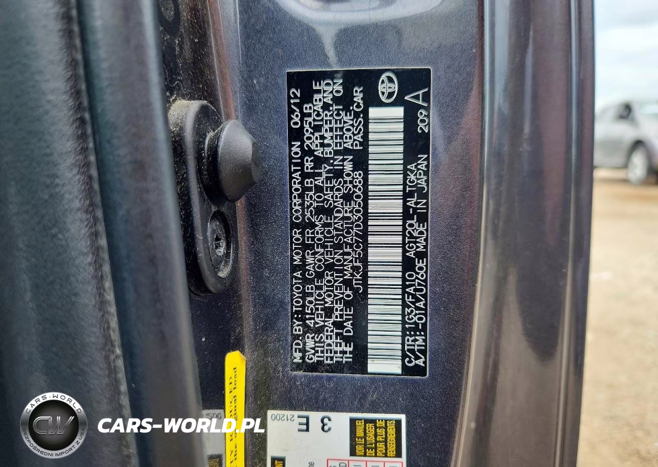 2013 Scion Tc Base VIN:JTKJF5C77D3050688 - 12