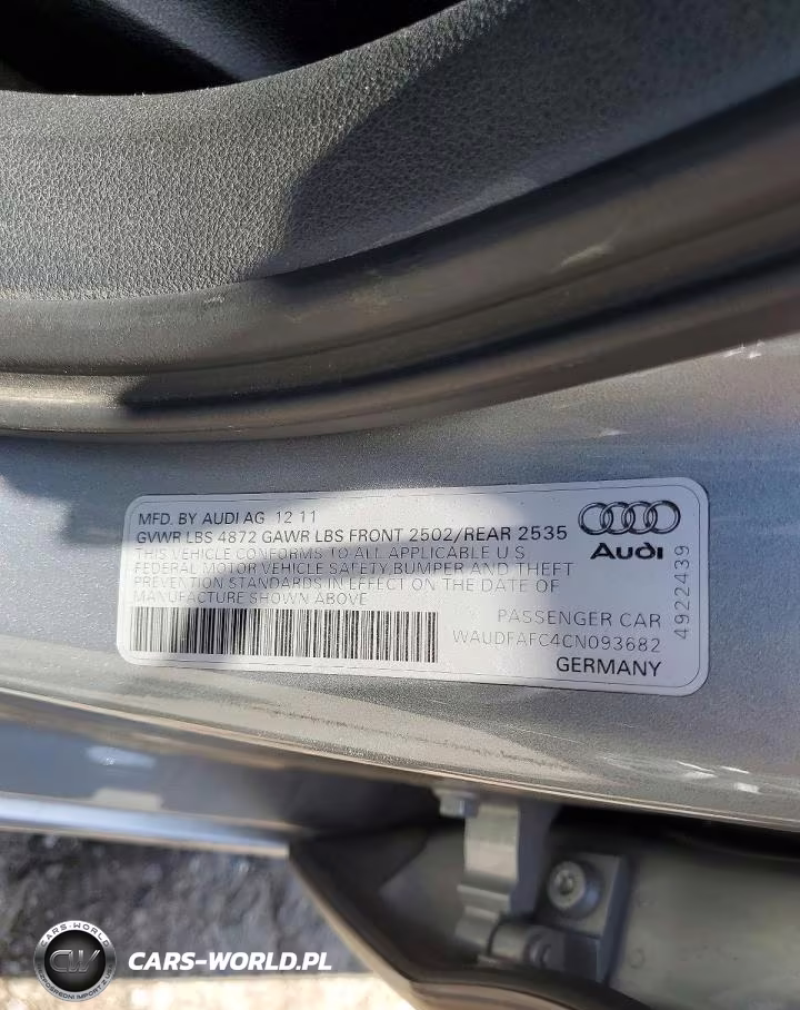 2012 Audi A6 Premium Plus VIN:WAUDFAFC4CN093682 - 12
