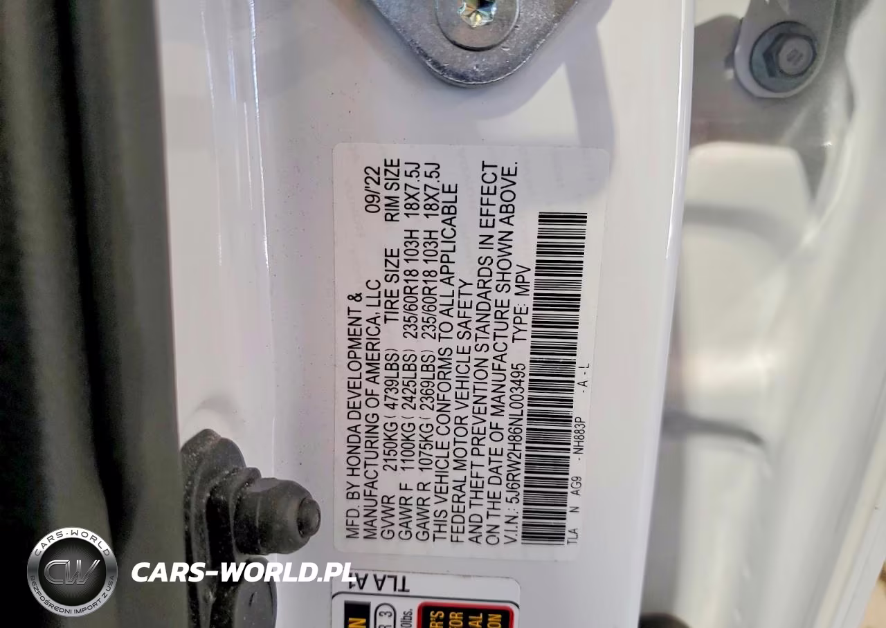 2022 Honda Cr-V Exl VIN:5J6RW2H86NL003495 - 13