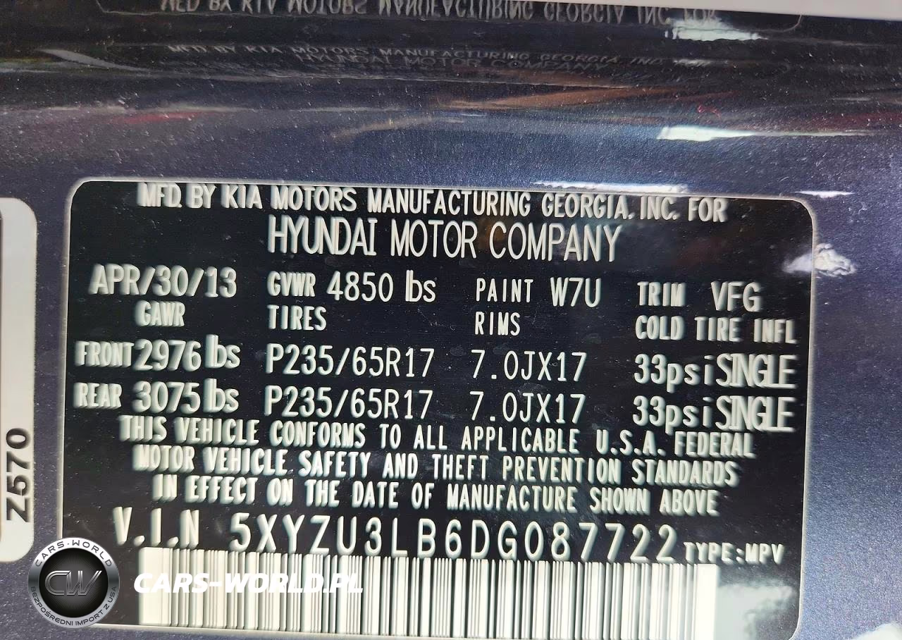 2013 Hyundai Santa Fe Sport 2.4L VIN:5XYZU3LB6DG087722 - 12