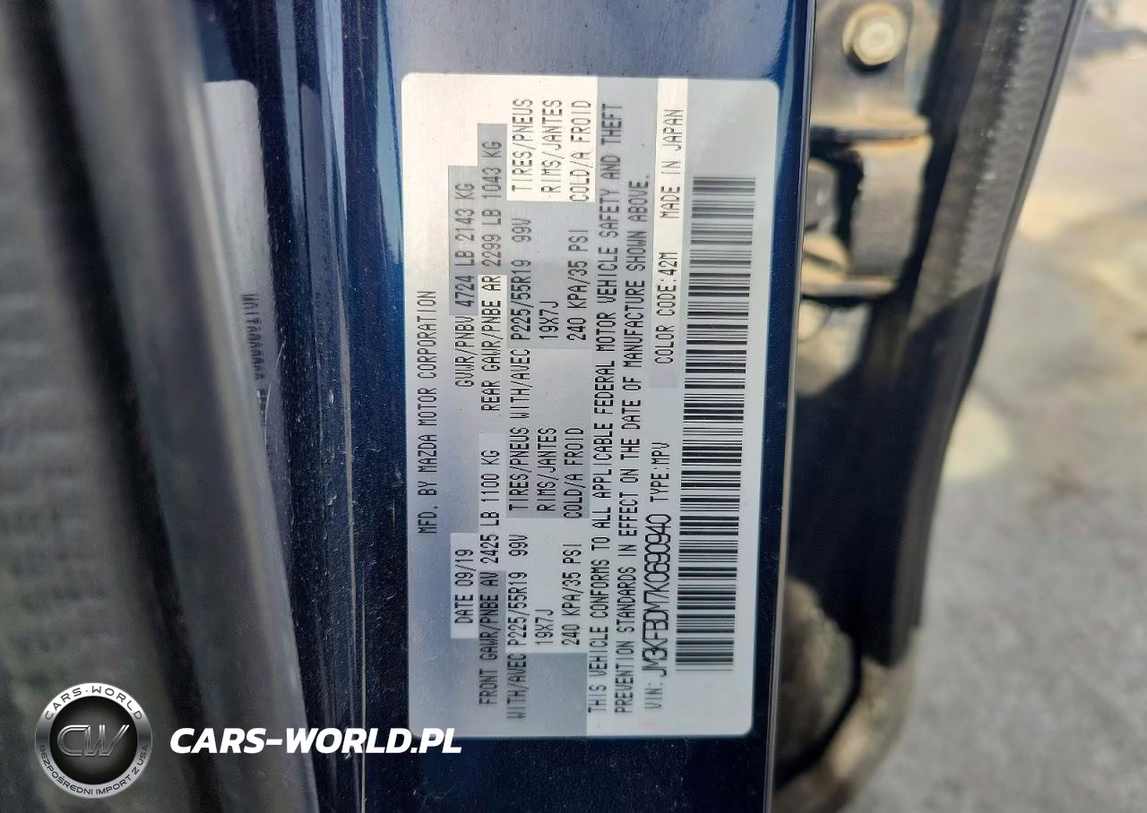 2019 Mazda Cx-5 Grand Touring VIN:JM3KFBDM7K0690940 - 12