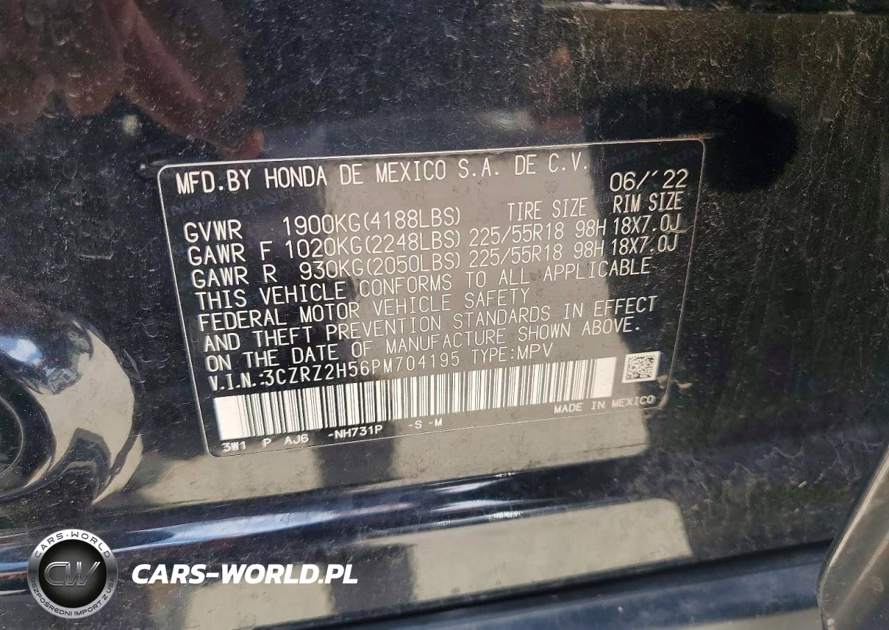2023 Honda Hr-V Sport VIN:3CZRZ2H56PM704195 - 13