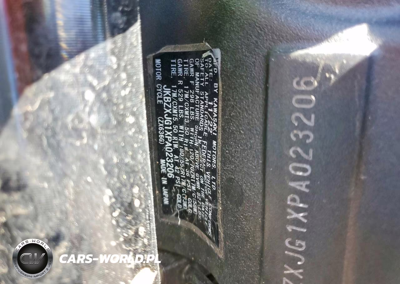 2023 Kawasaki Zx636 K VIN:JKBZXJG1XPA023206 - 9