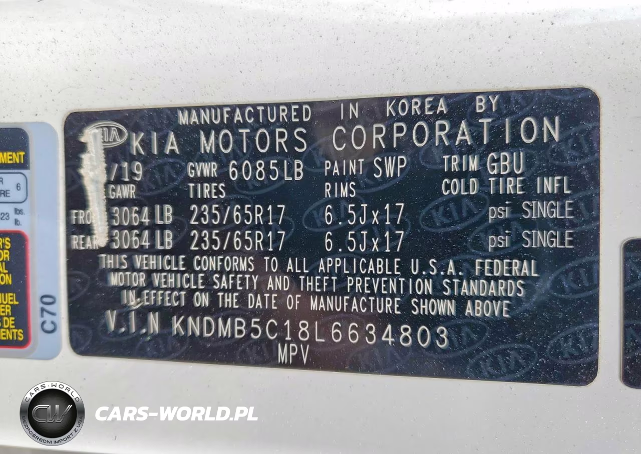 2020 Kia Sedona Lx VIN:KNDMB5C18L6634803 - 13