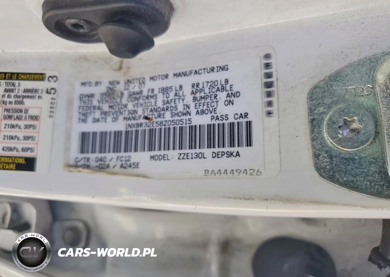2008 Toyota Corolla S VIN:1NXBR32E58Z050515 - 12
