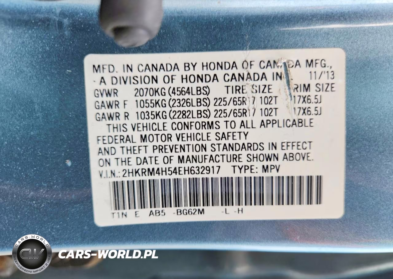 2014 Honda Cr-V Ex VIN:2HKRM4H54EH632917 - 14