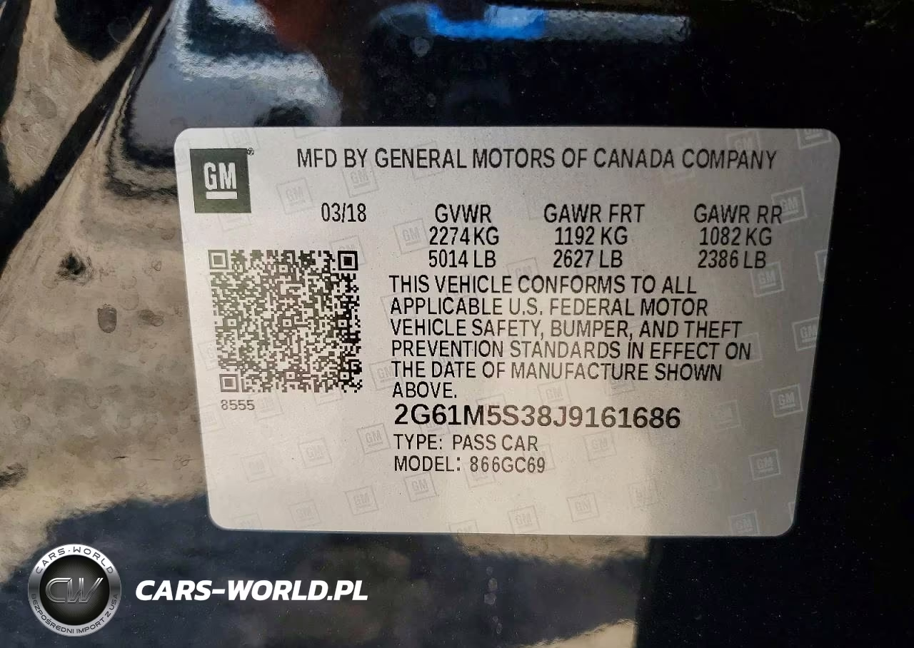 2018 Cadi Xts Luxury VIN:2G61M5S38J9161686 - 12
