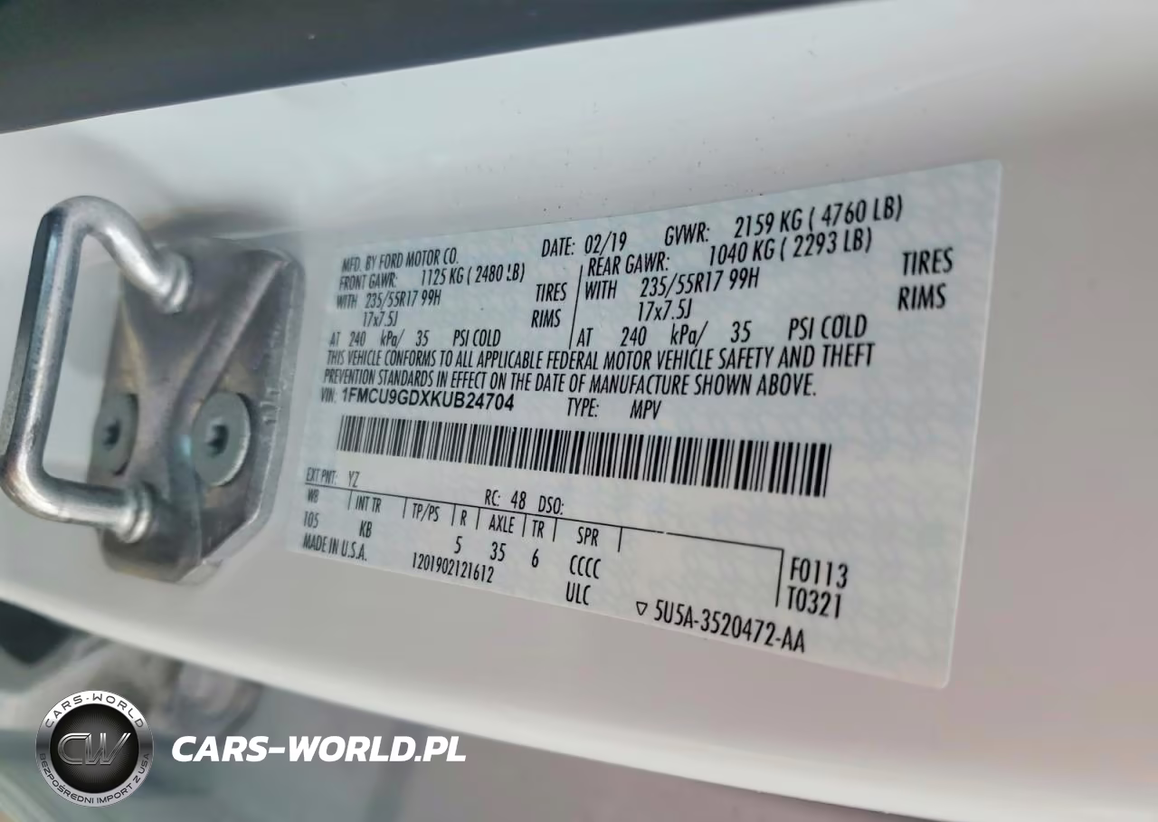 2019 Ford Escape Se VIN:1FMCU9GDXKUB24704 - 13