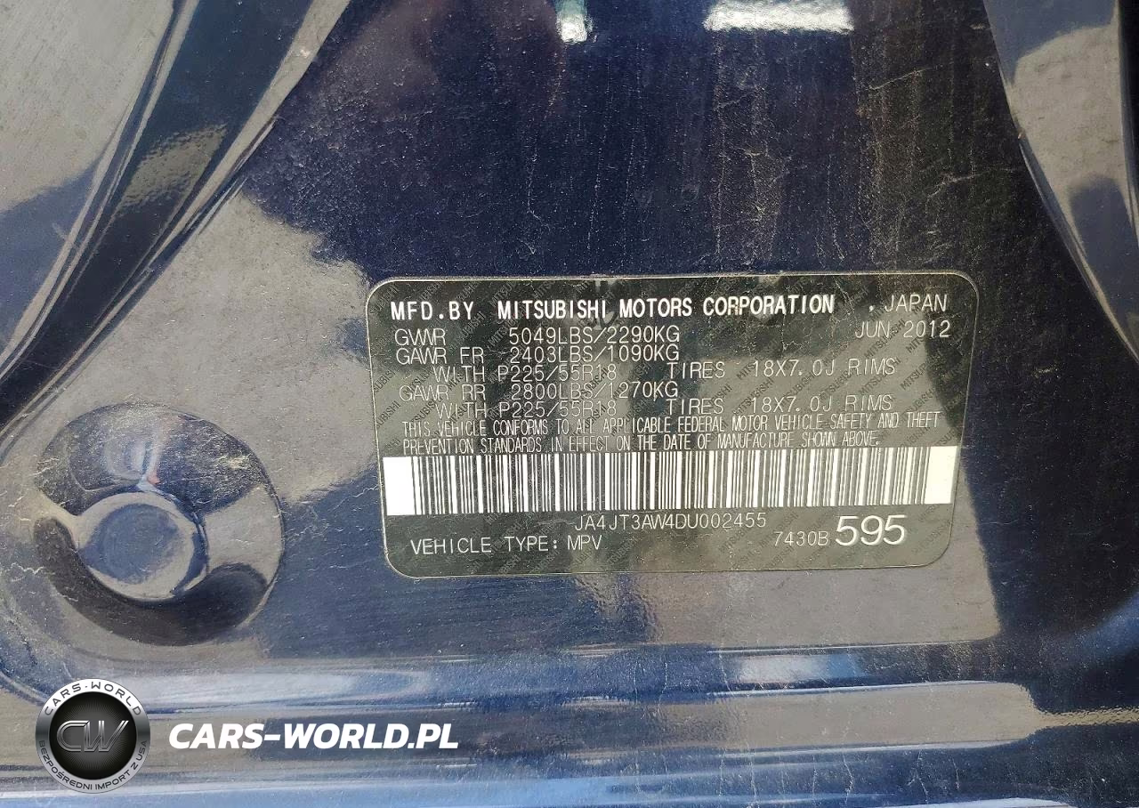2013 Mitsubishi Outlander Se VIN:JA4JT3AW4DU002455 - 13