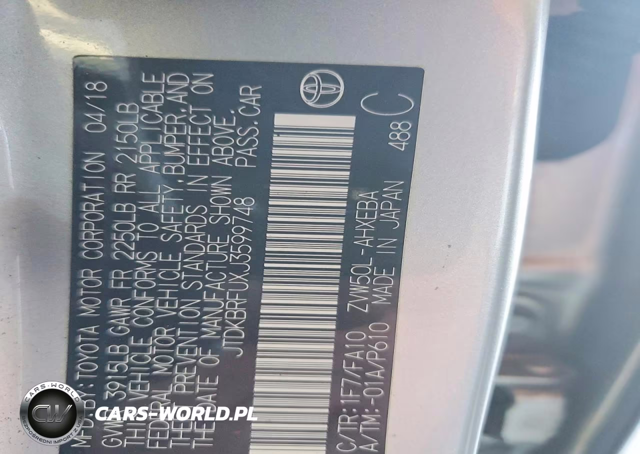 2018 Toyota Prius Two VIN:JTDKBRFUXJ3599748 - 12