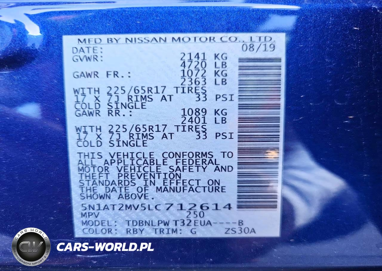 2020 Nissan Rogue S VIN:5N1AT2MV5LC712614 - 14