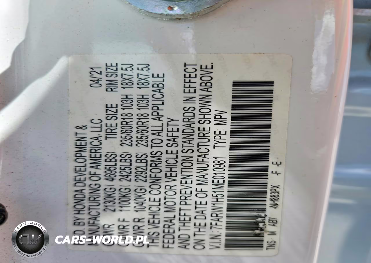 2021 Honda Cr-V Ex VIN:7FARW1H51ME010981 - 13