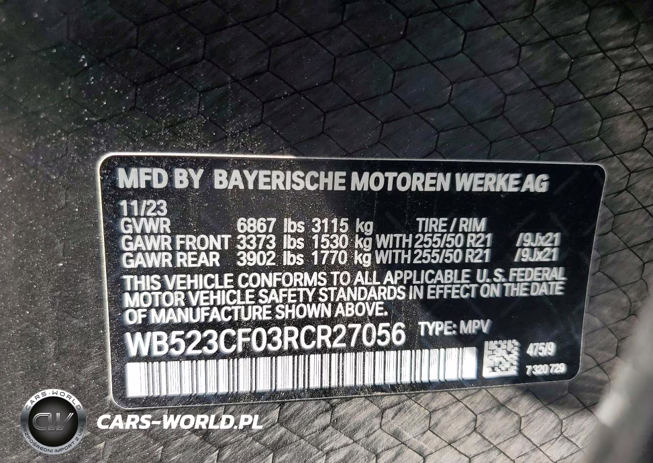 2024 BMW Ix xDrive50 VIN:WB523CF03RCR27056 - 14