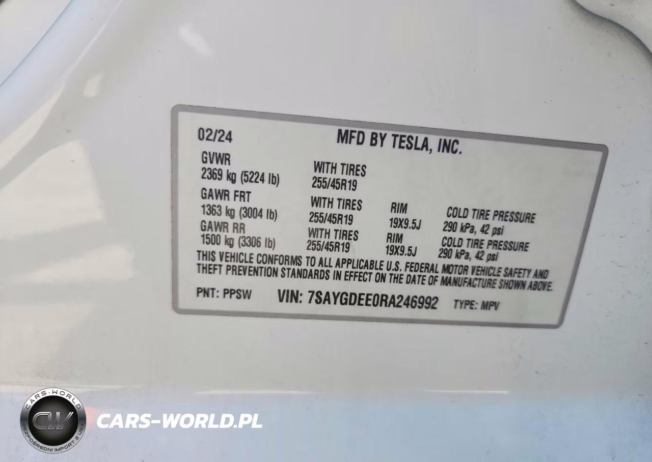 2024 Tesla Model Y VIN:7SAYGDEE0RA246992 - 14