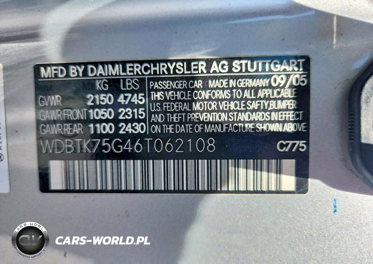 2006 Mercedes-Benz Clk 500 VIN:WDBTK75G46T062108 - 12