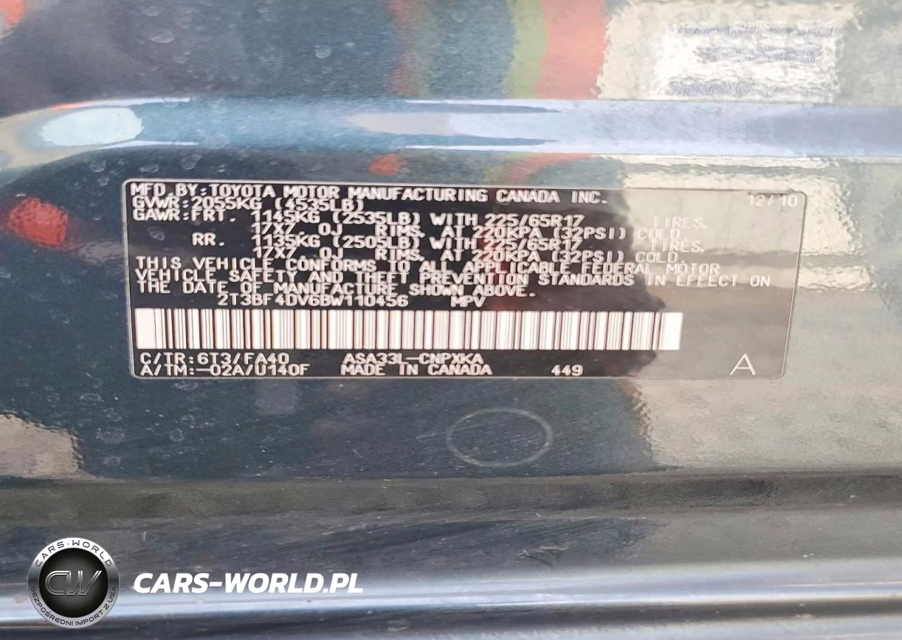 2011 Toyota Rav4 Base VIN:2T3BF4DV6BW110456 - 14