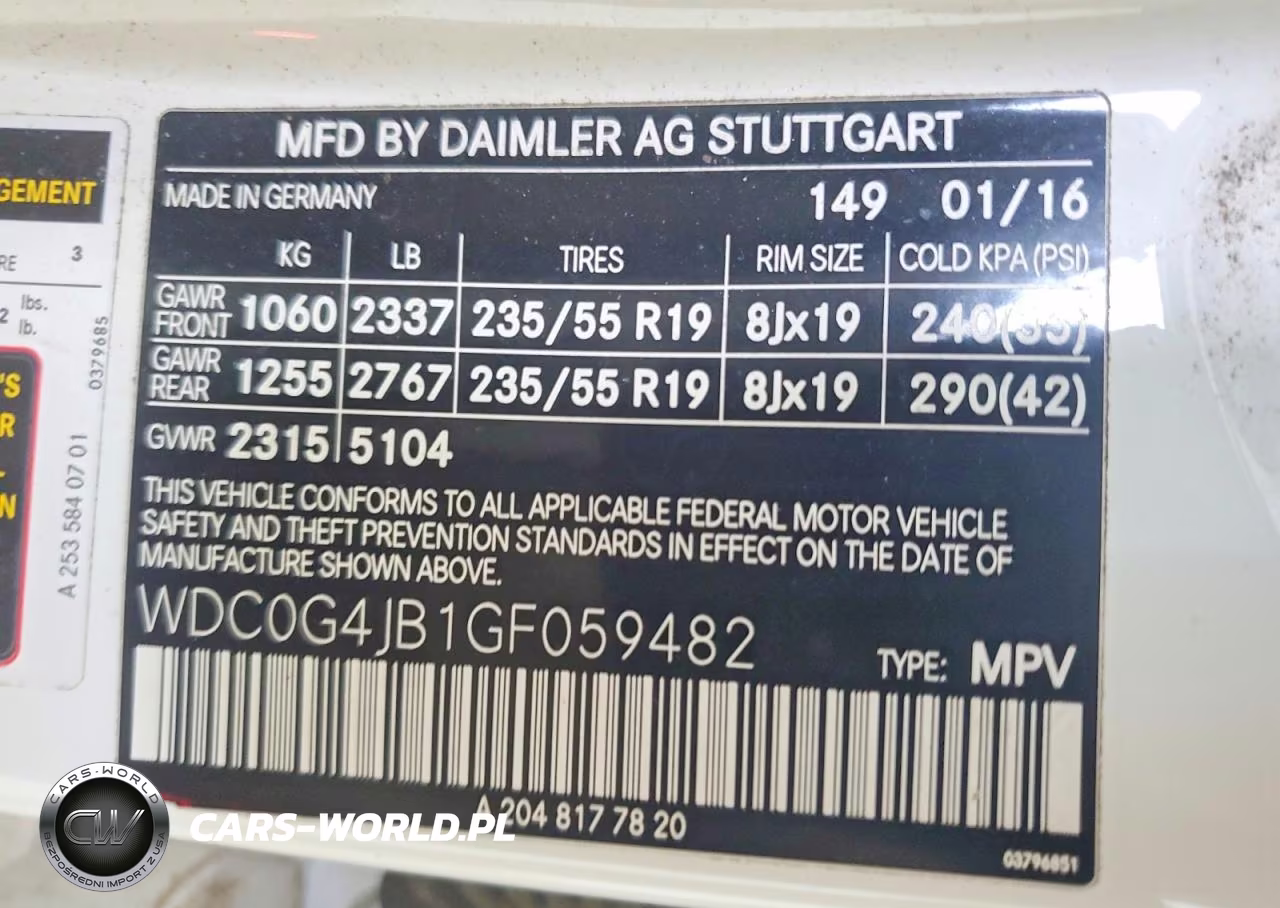 2016 Mercedes-Benz Glc 300 VIN:WDC0G4JB1GF059482 - 12