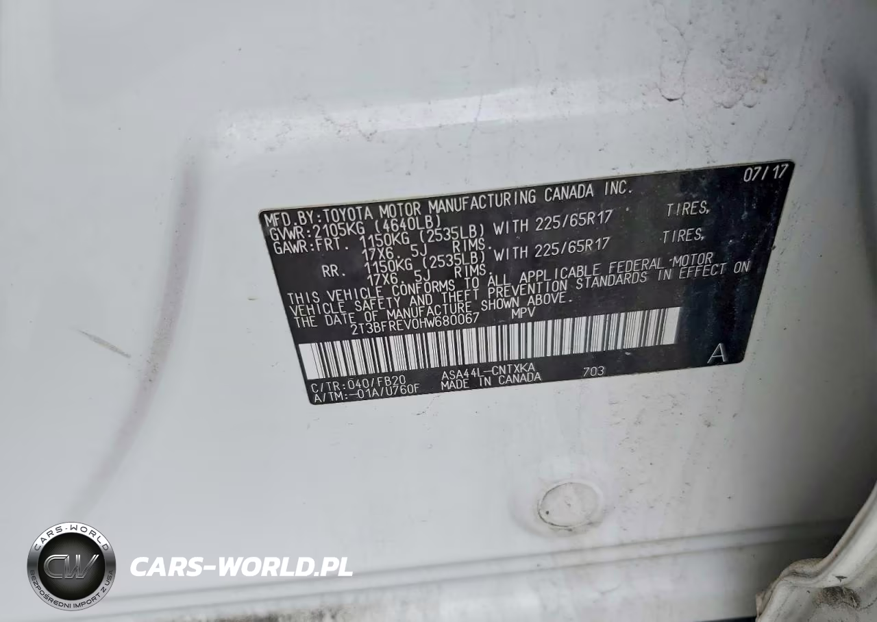 2017 Toyota Rav4 Le VIN:2T3BFREV0HW680067 - 13