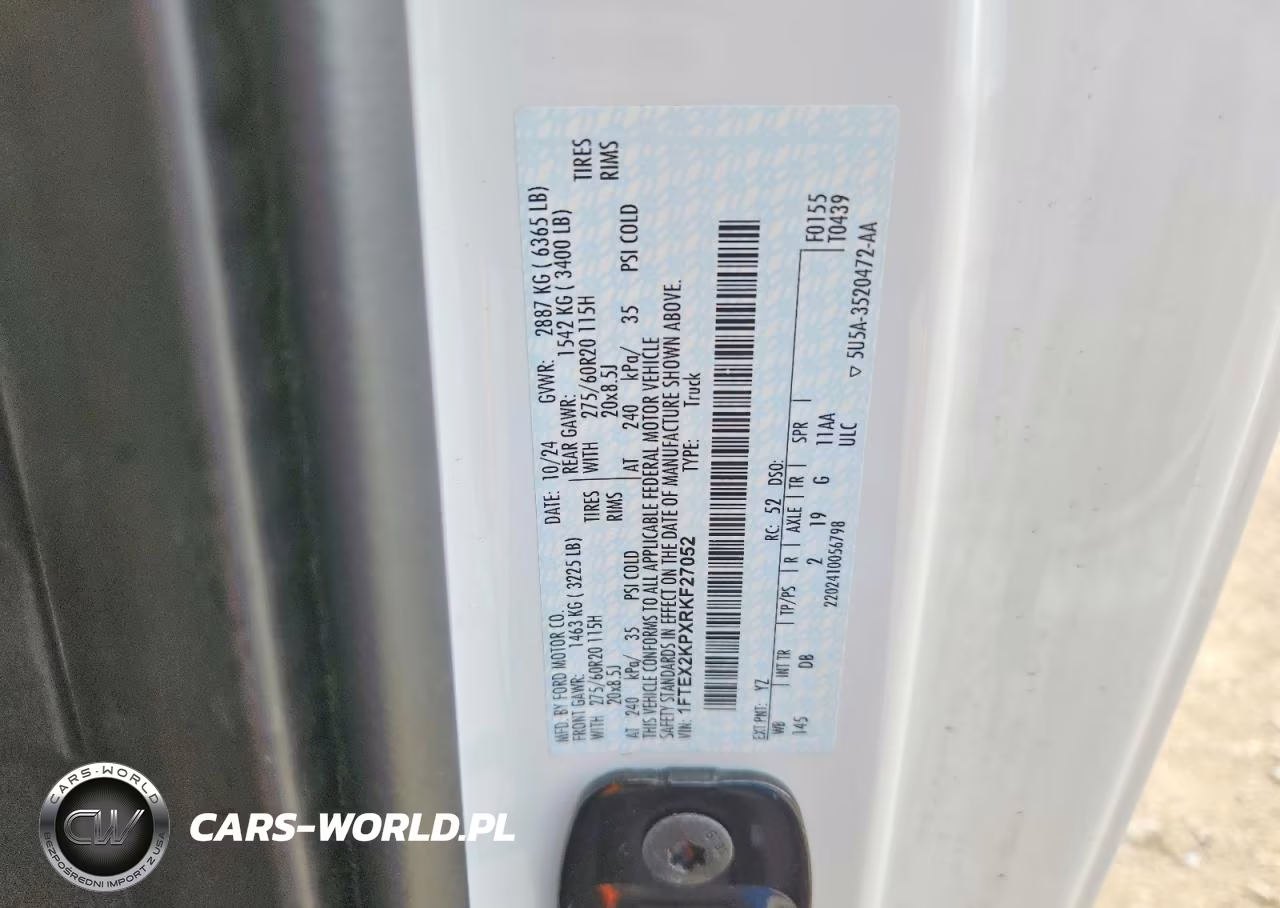 2024 Ford F150 Stx VIN:1FTEX2KPXRKF27052 - 12