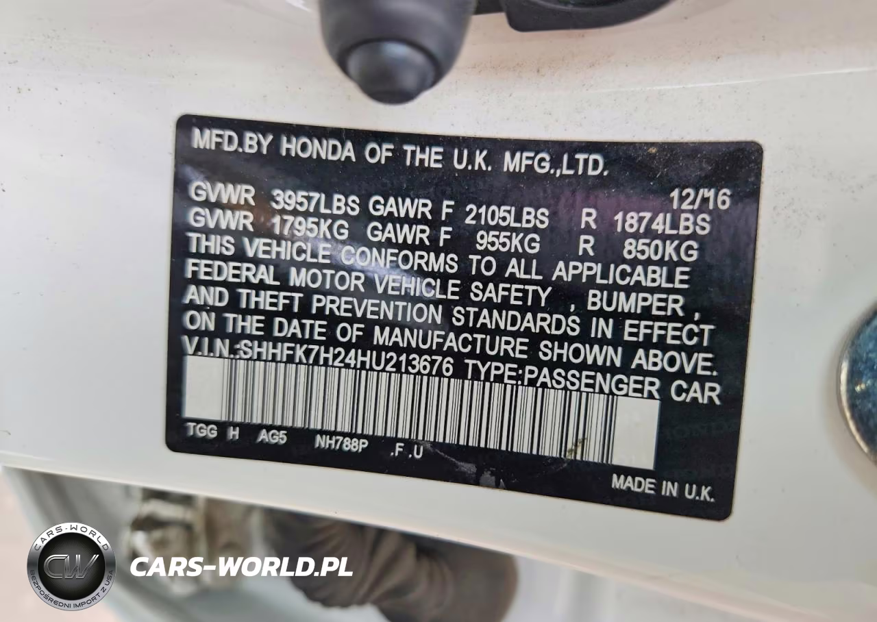 2017 Honda Civic Lx VIN:SHHFK7H24HU213676 - 12
