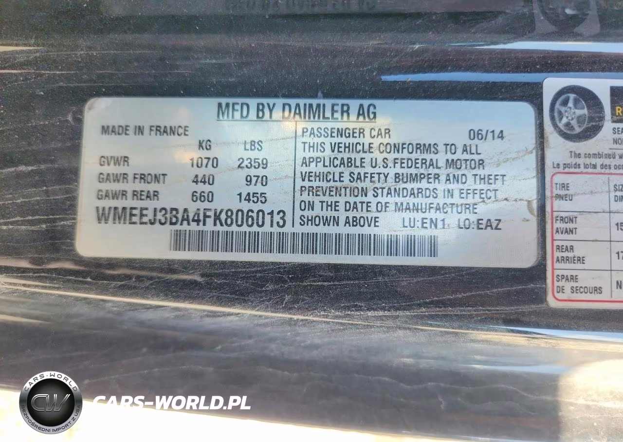 2015 Smart Fortwo Pure VIN:WMEEJ3BA4FK806013 - 12