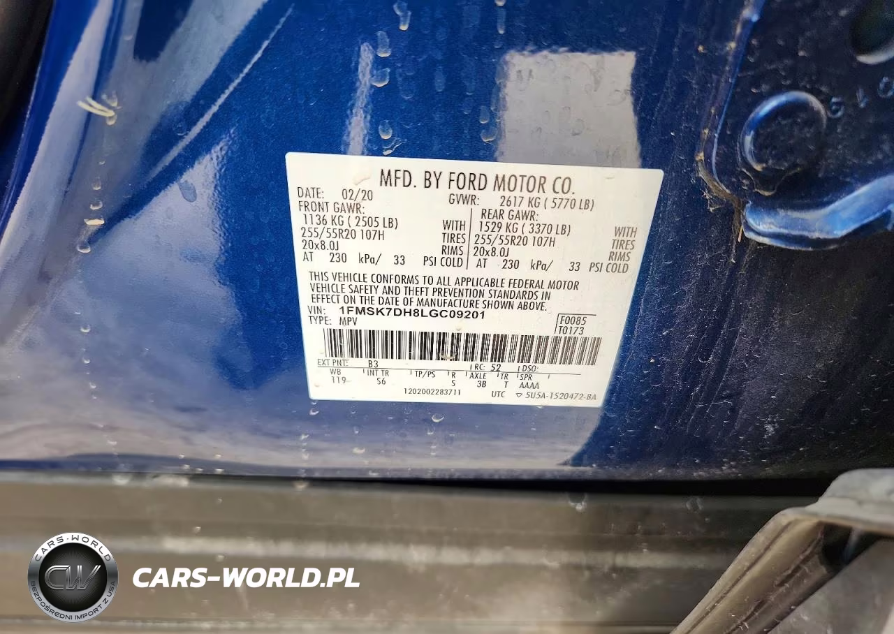 2020 Ford Explorer Xlt VIN:1FMSK7DH8LGC09201 - 13