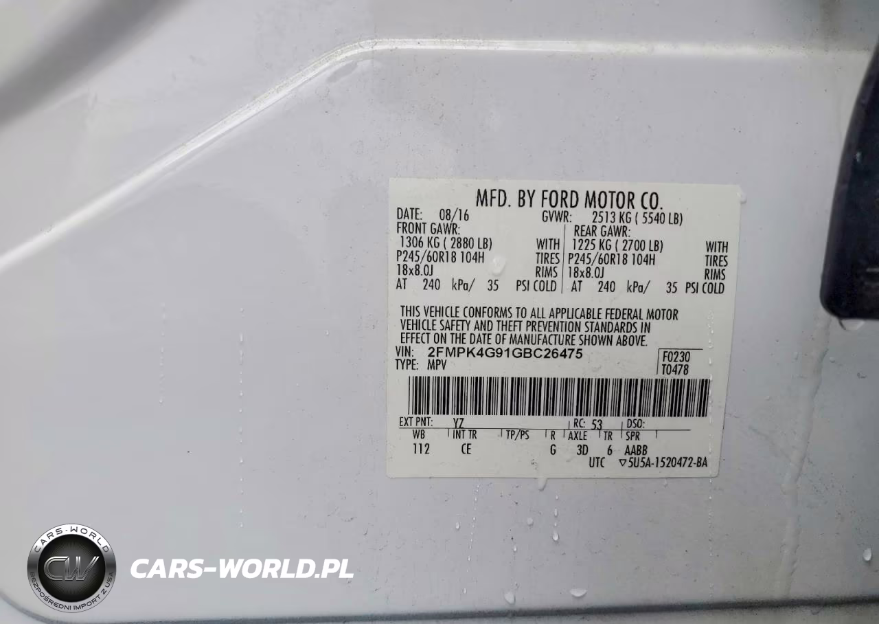 2016 Ford Edge Se VIN:2FMPK4G91GBC26475 - 13