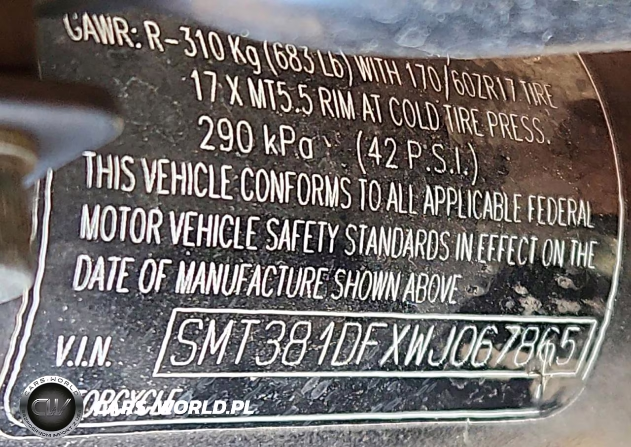 1998 Triumph Spicv VIN:SMT381DFXWJ067865 - 9