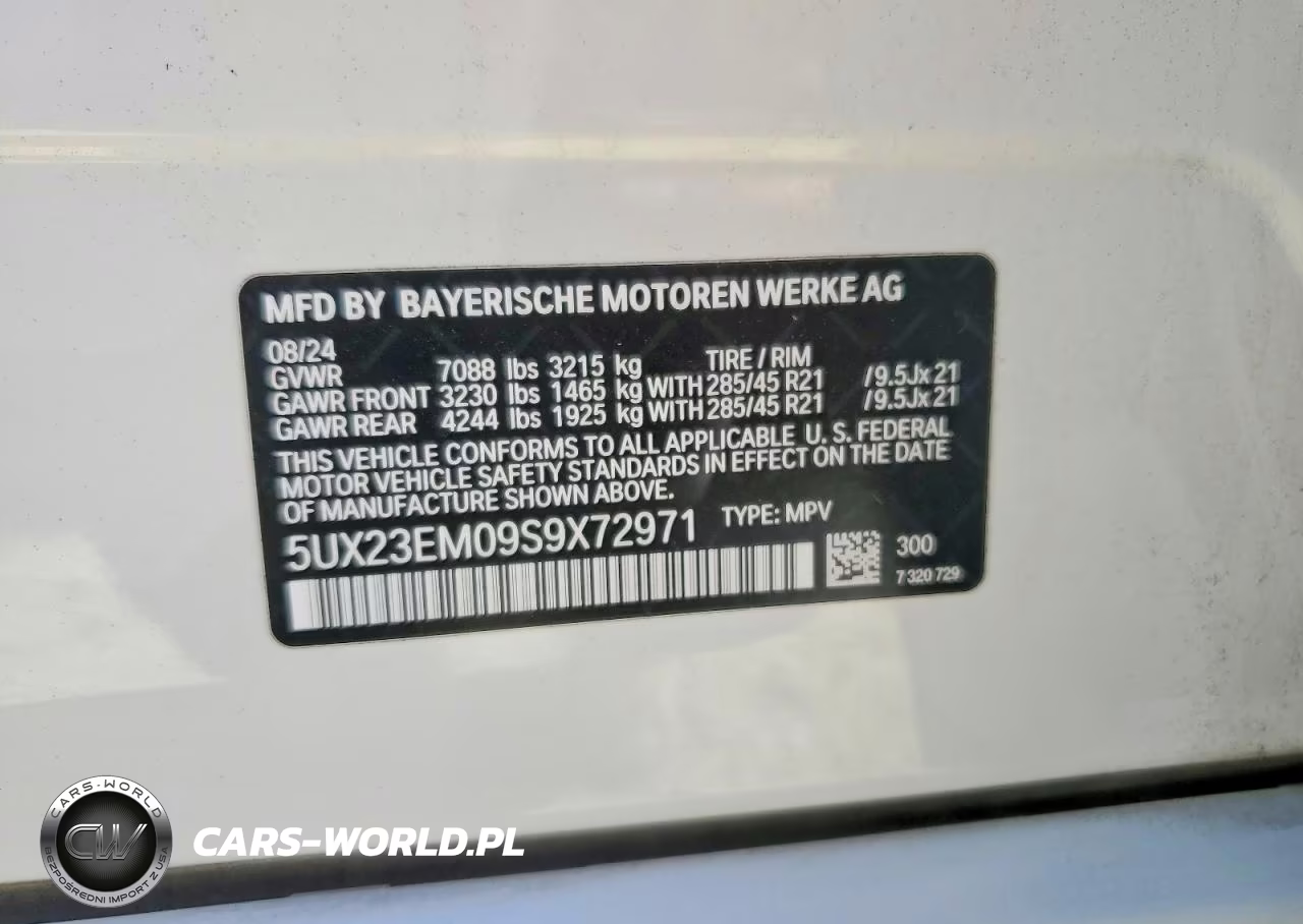 2025 BMW X7 xDrive40I VIN:5UX23EM09S9X72971 - 14