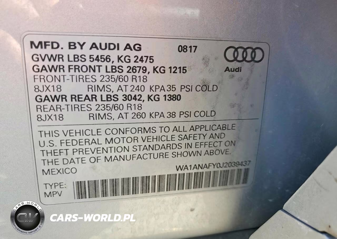 2018 Audi Q5 Premium VIN:WA1ANAFY0J2039437 - 13