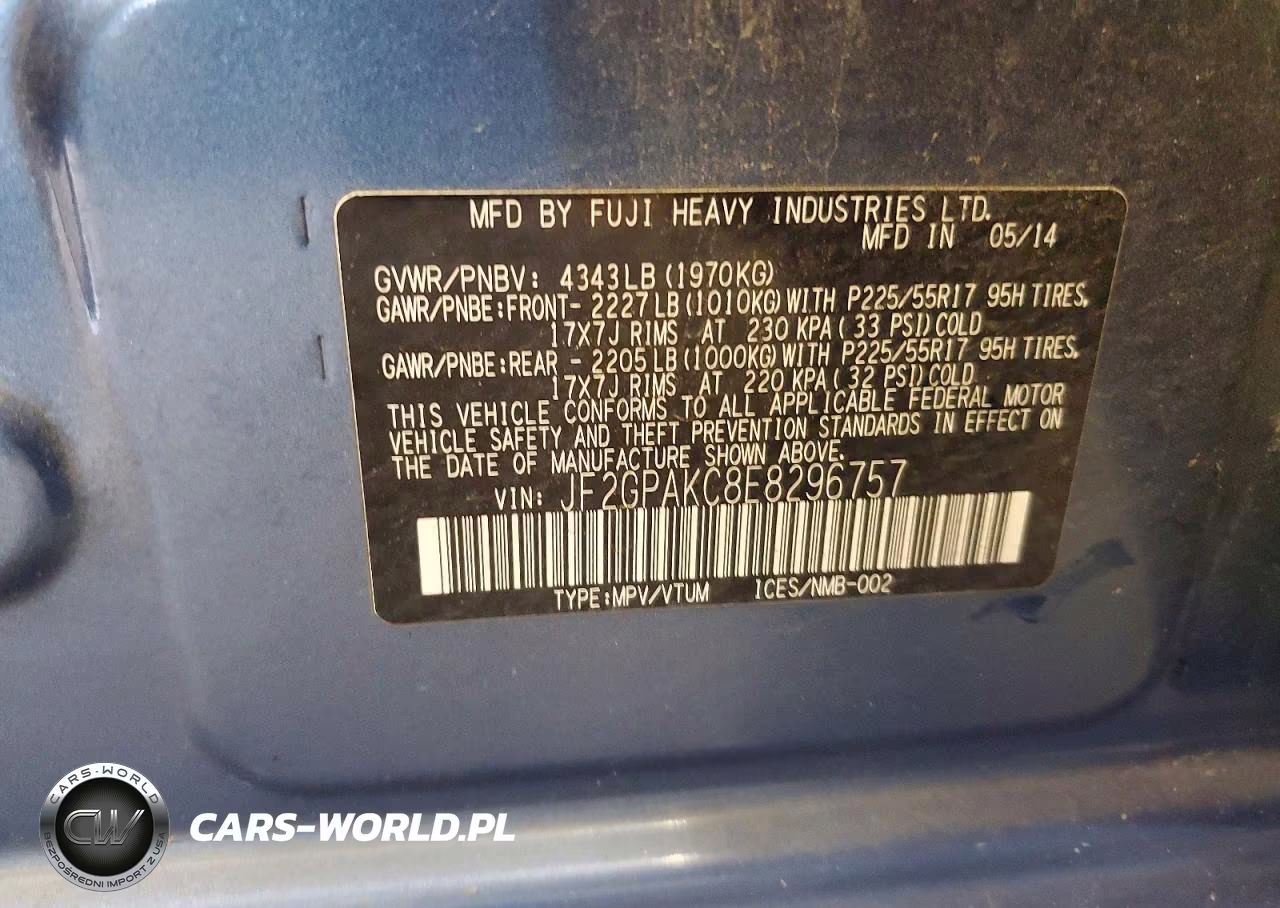 2014 Subaru Xv Crosstrek 2.0 Limited VIN:JF2GPAKC8E8296757 - 13