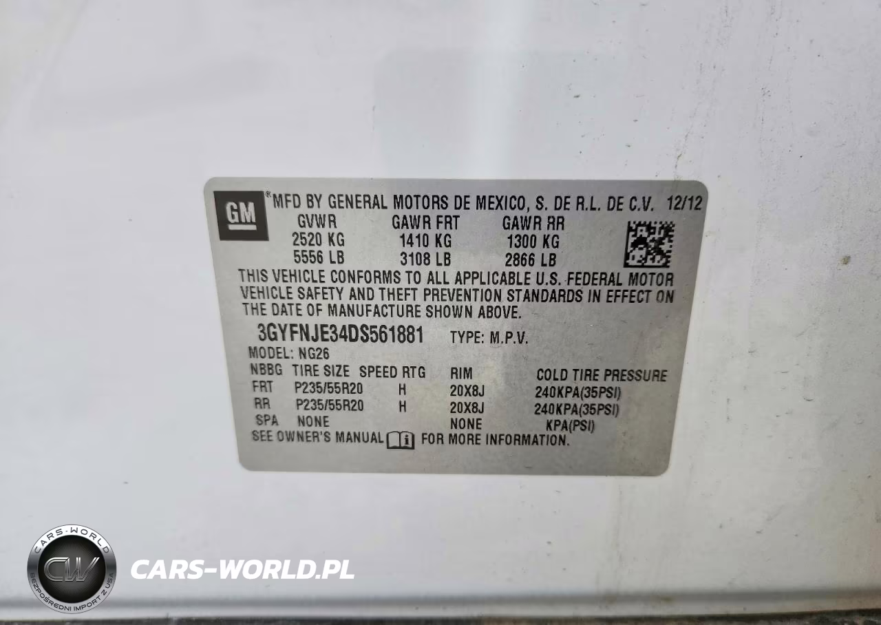 2013 Cadillac Srx Premium Collection VIN:3GYFNJE34DS561881 - 13