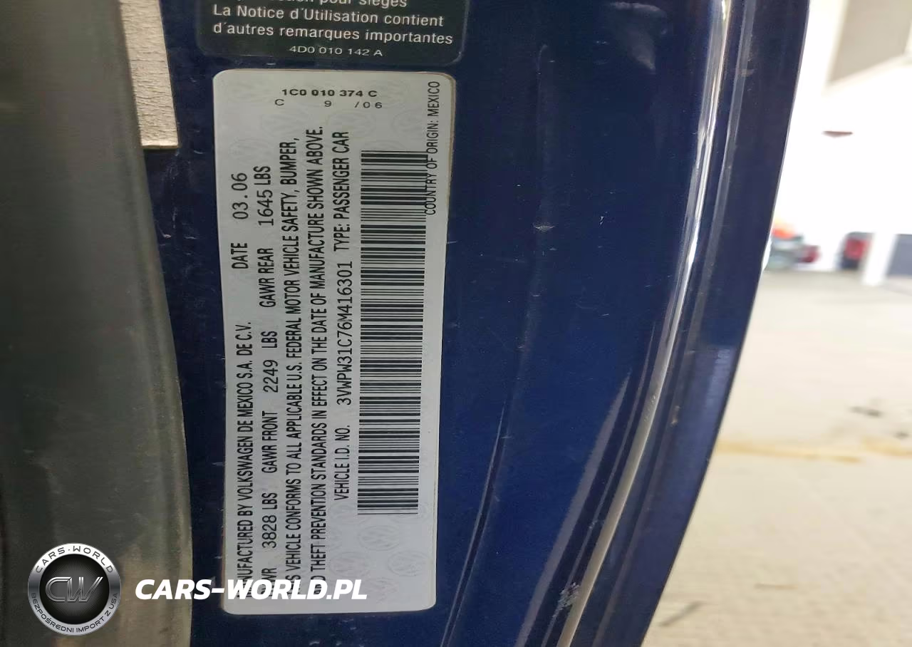 2006 Volkswagen New Beetle 2.5L VIN:3VWPW31C76M416301 - 12