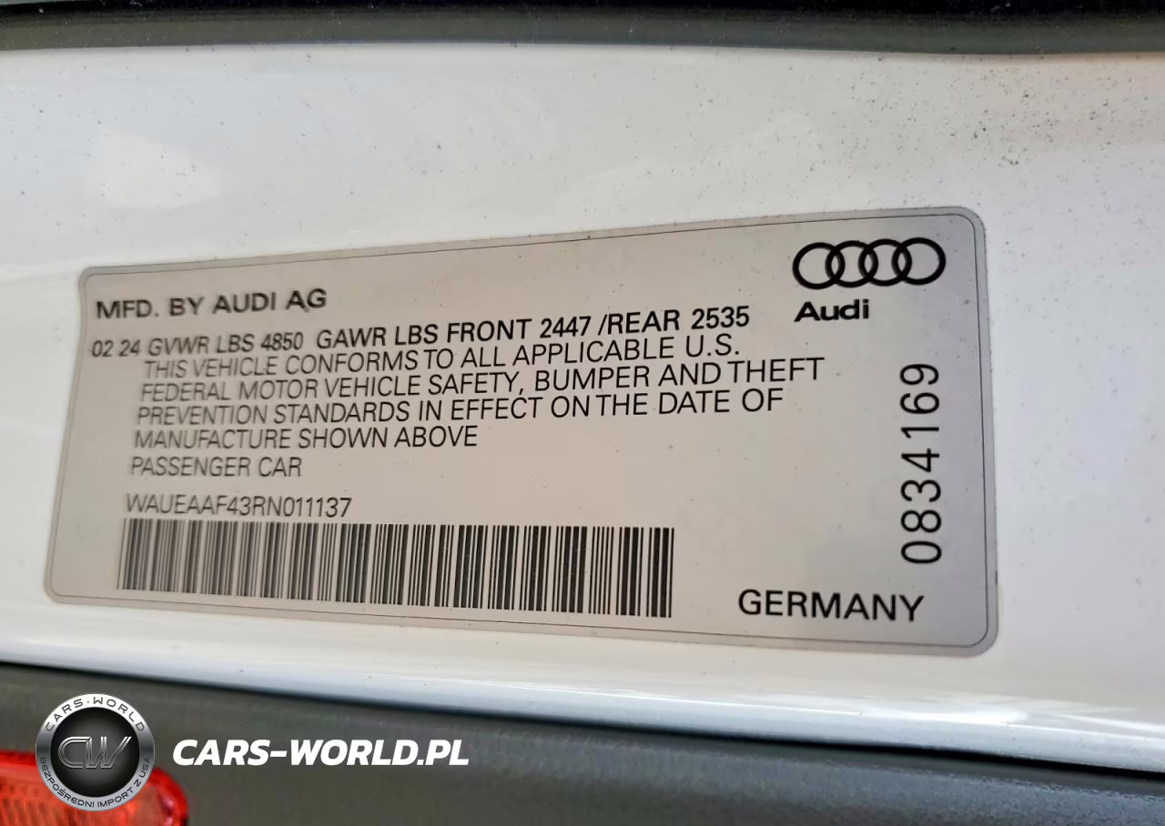 2024 Audi A4 Premium Plus 45 VIN:WAUEAAF43RN011137 - 12