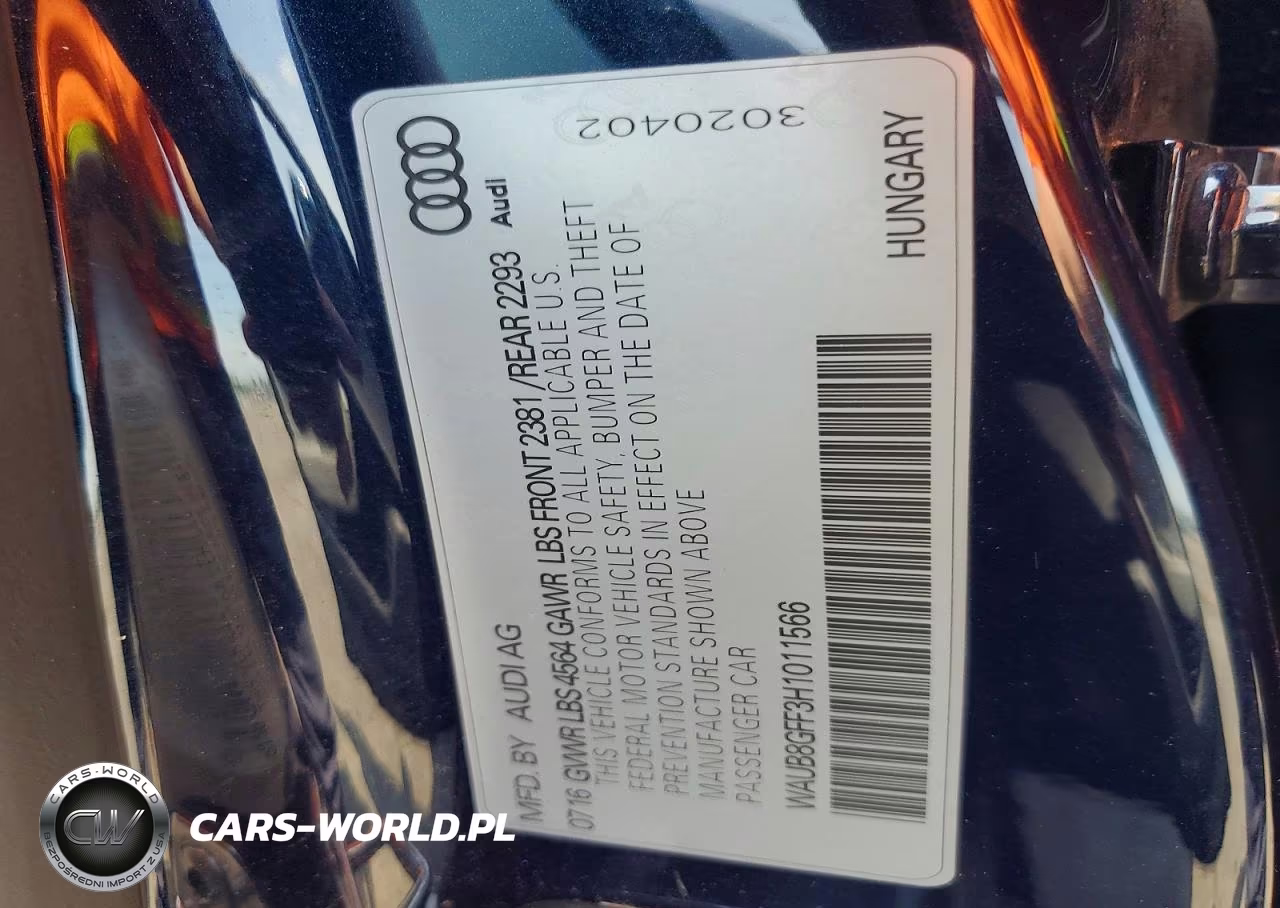 2017 Audi A3 Premium VIN:WAUB8GFF3H1011566 - 12