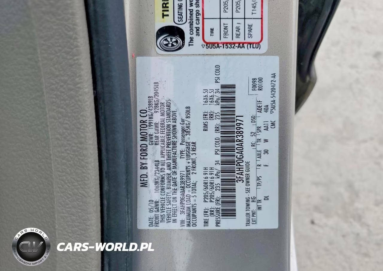 2010 Ford Fusion S VIN:3FAHP0GA0AR389971 - 12