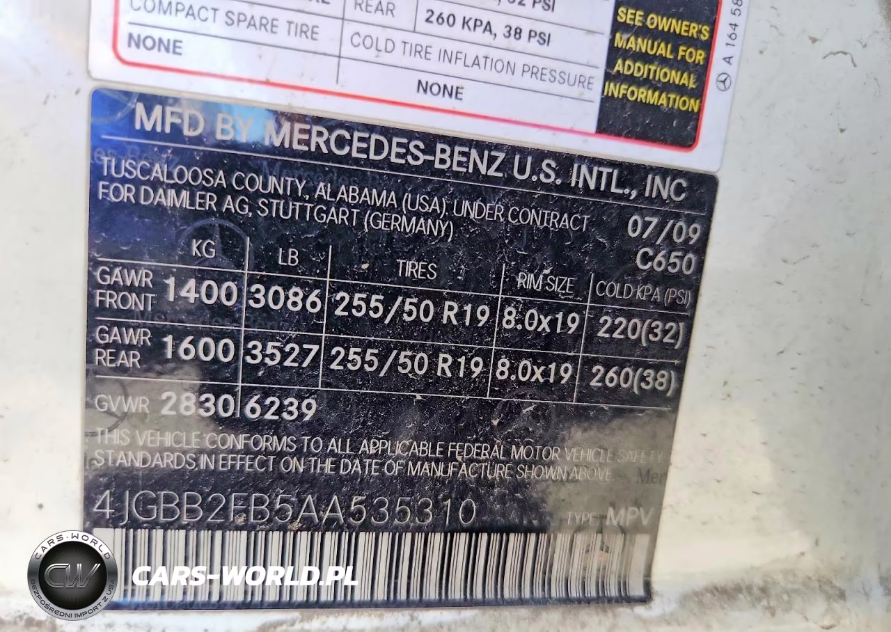 2010 Mercedes-Benz Ml 350 Bluetec VIN:4JGBB2FB5AA535310 - 12