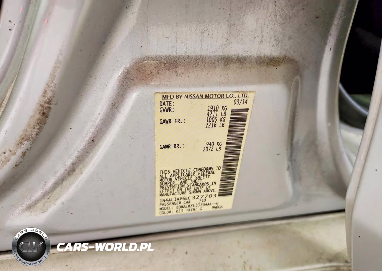 2014 Nissan Altima 2.5 S VIN:1N4AL3AP6EC327703 - 12