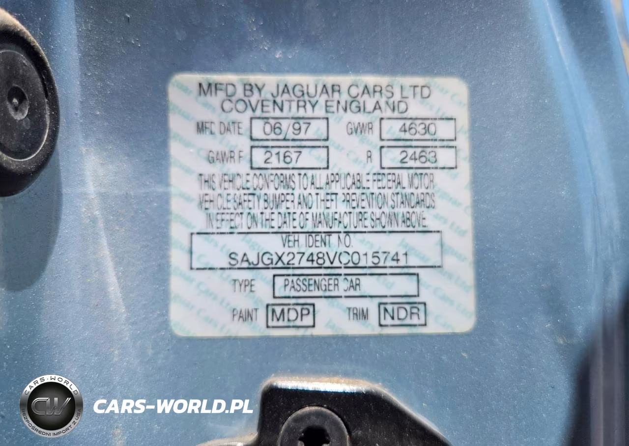 1997 Jaguar Xk8 VIN:SAJGX2748VC015741 - 12