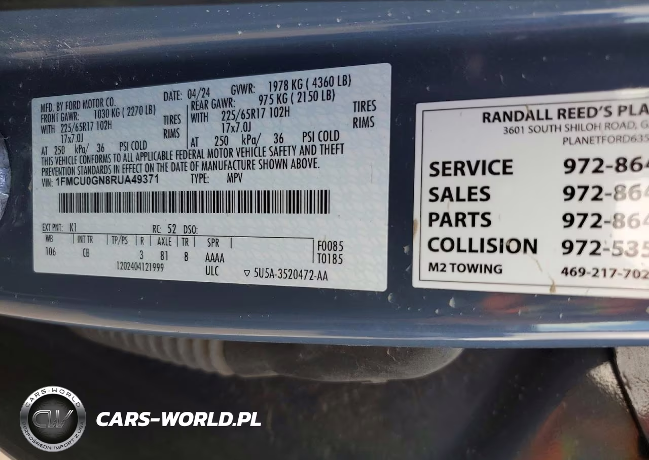 2024 Ford Escape Active VIN:1FMCU0GN8RUA49371 - 13