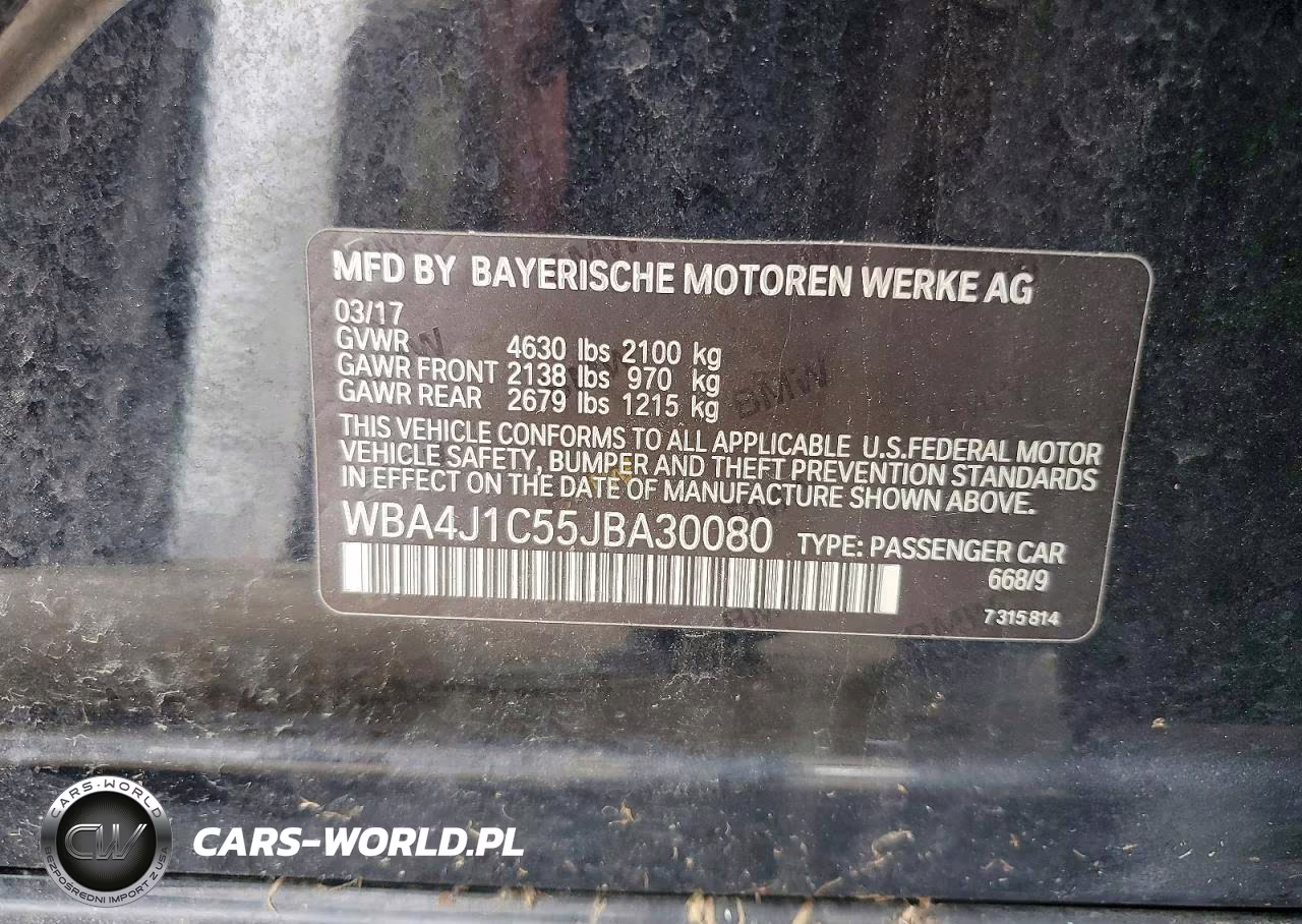 2018 BMW 430I Gran Coupe VIN:WBA4J1C55JBA30080 - 12