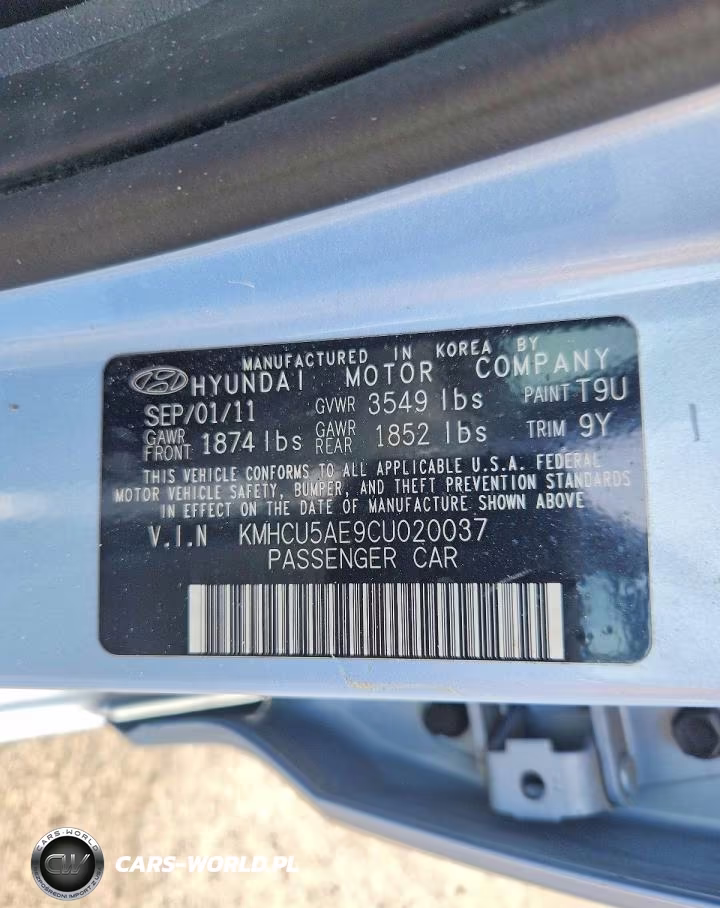 2012 Hyundai Accent Se VIN:KMHCU5AE9CU020037 - 14