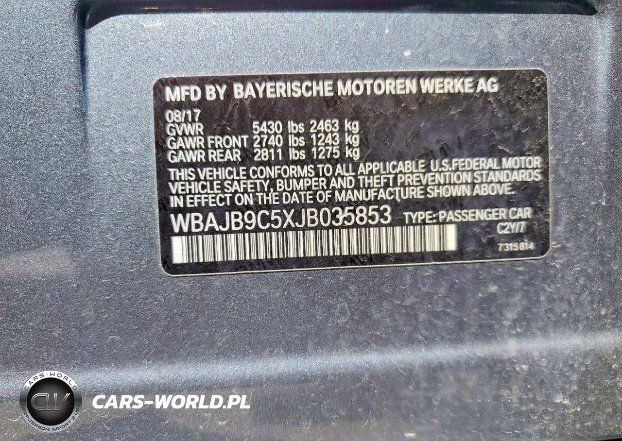 2018 BMW M550Xi VIN:WBAJB9C5XJB035853 - 12