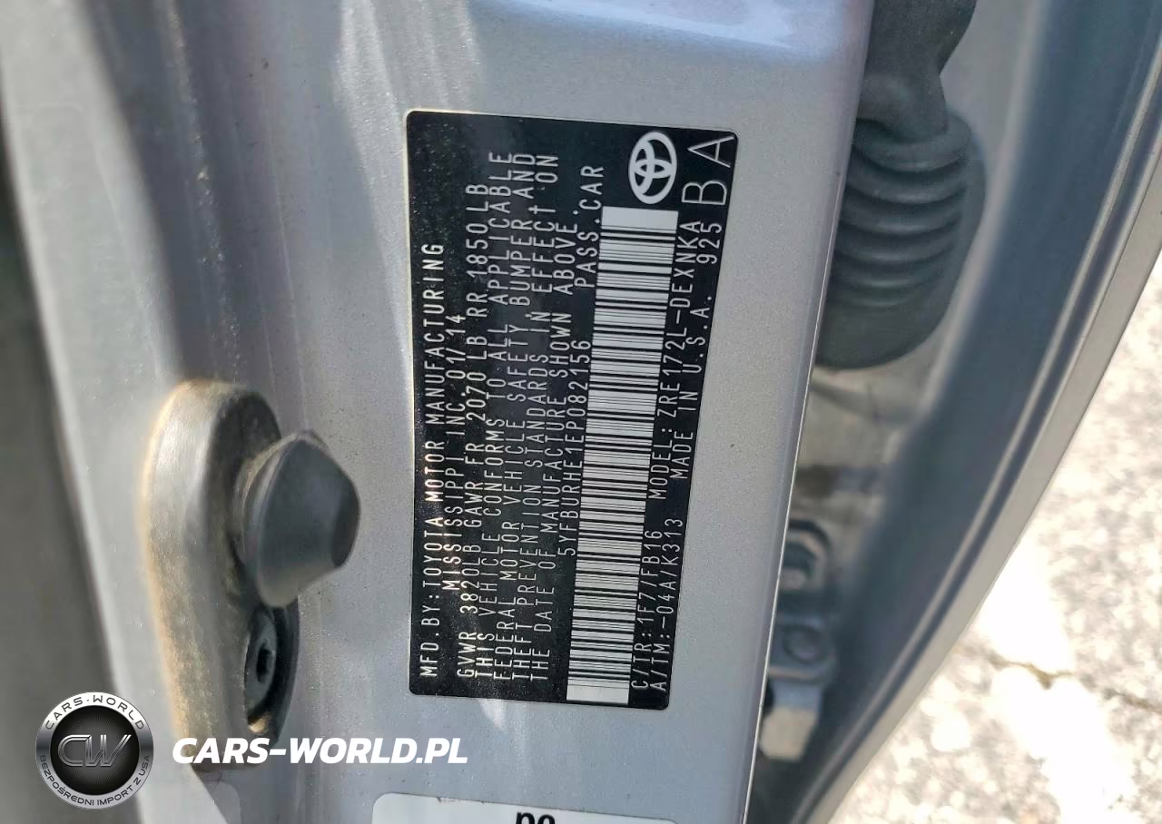 2014 Toyota Corolla Le VIN:5YFBURHE1EP082156 - 13