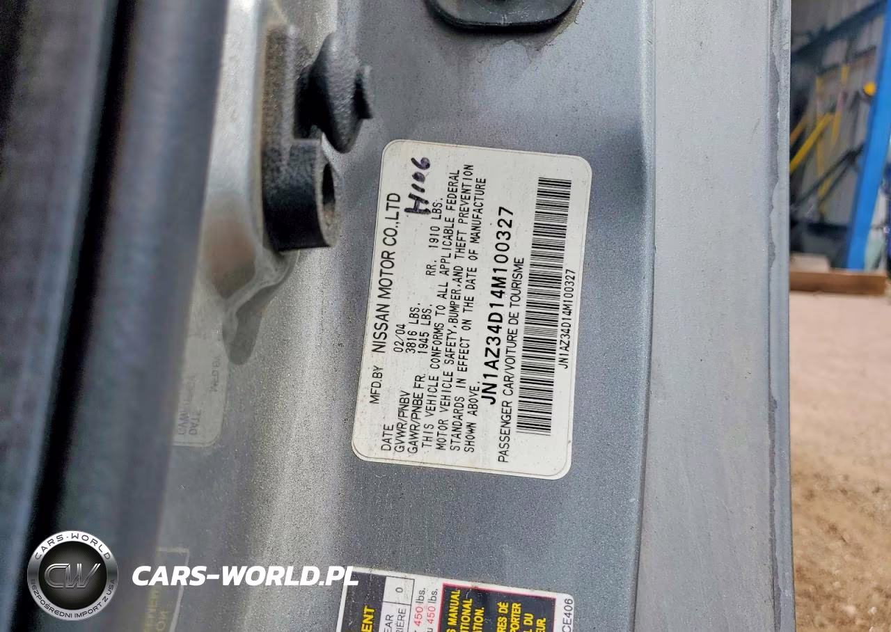2004 Nissan 350Z Coupe VIN:JN1AZ34D14M100327 - 12