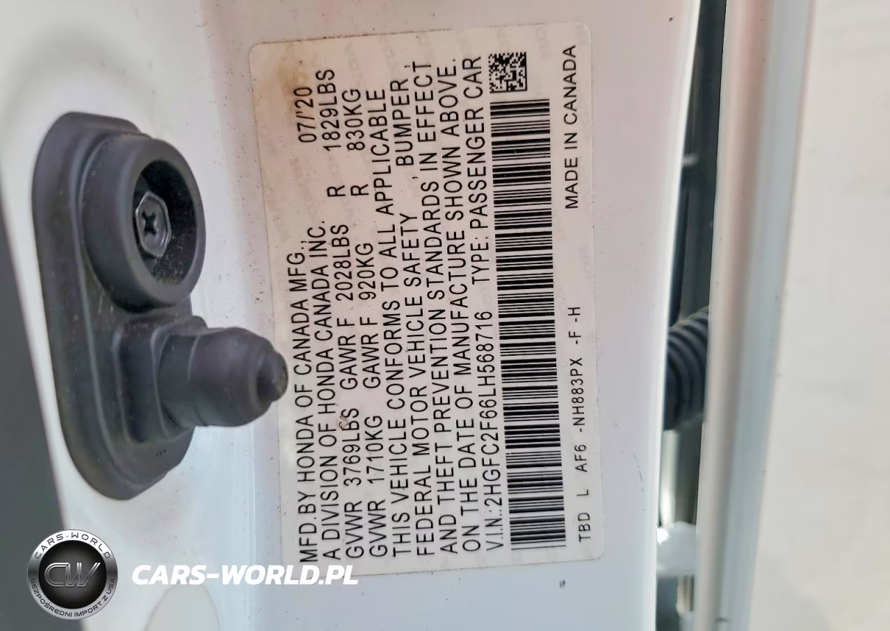 2020 Honda Civic Lx VIN:2HGFC2F66LH568716 - 12