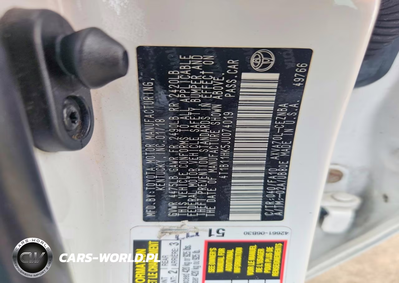 2018 Toyota Camry Le VIN:4T1B11HK5JU074019 - 12