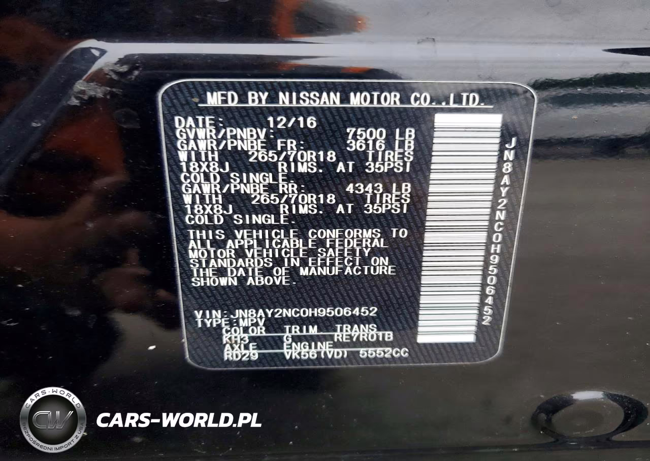 2017 Nissan Armada Sv VIN:JN8AY2NC0H9506452 - 13